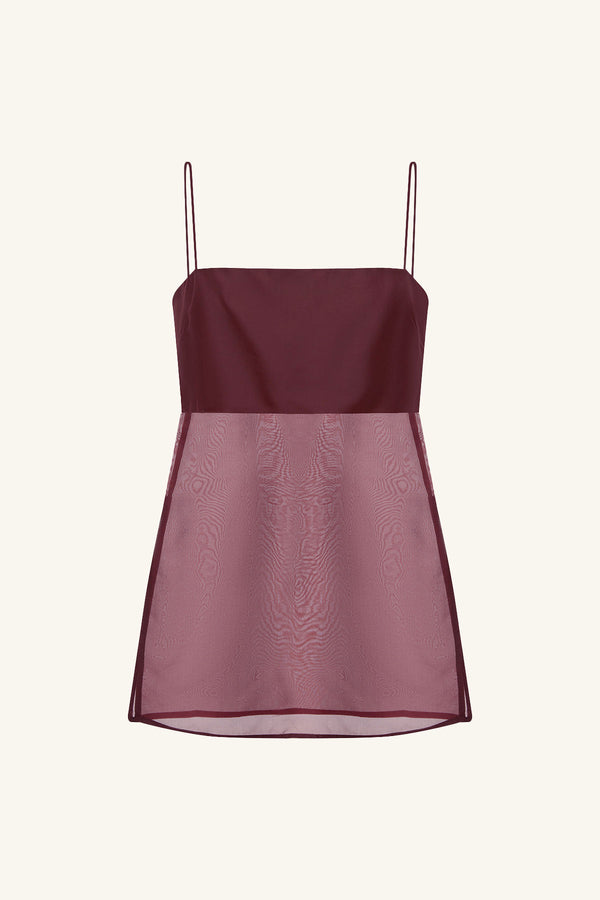 TIBBY SILK ORGANZA CAMI - PORT ROYALE_G