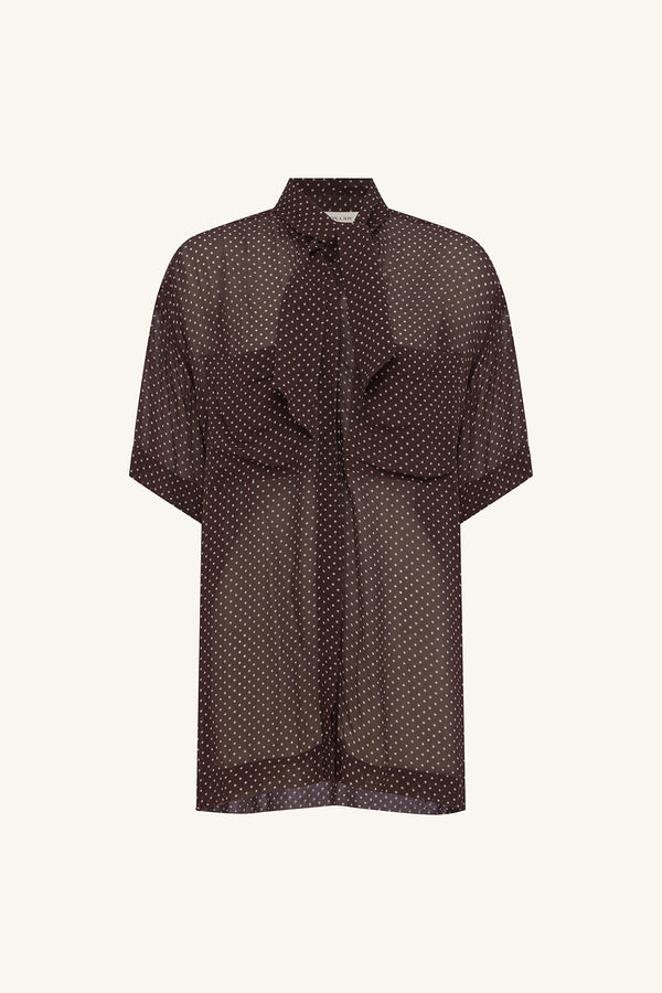 MADDOX SHORT SLEEVE NECK TIE SHIRT_G