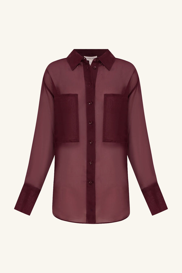 TIBBY SILK ORGANZA SHIRT - PORT ROYALE_G