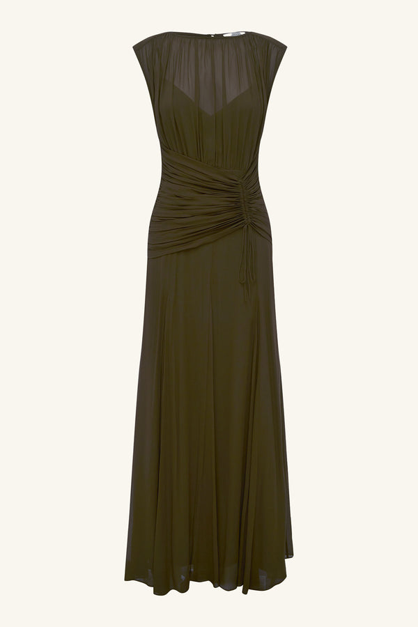 JUNO HIGH NECK MAXI DRESS - JUNGLE_G