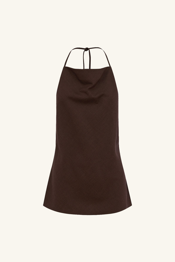 ASHER OPEN BACK COWL TOP - RISTRETTO_G