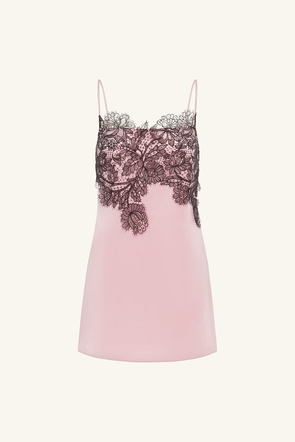 LUCIA LACE MINI DRESS - FAIRYFLOSS/BLACK_G