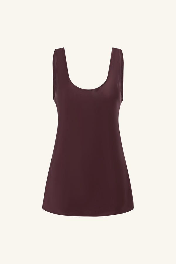 SAVANNA SCOOP NECK TOP - PLUM_G