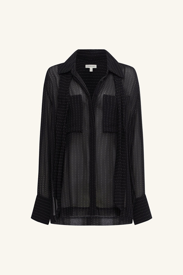 IRVING POLKA DOT SHEER SHIRT_G