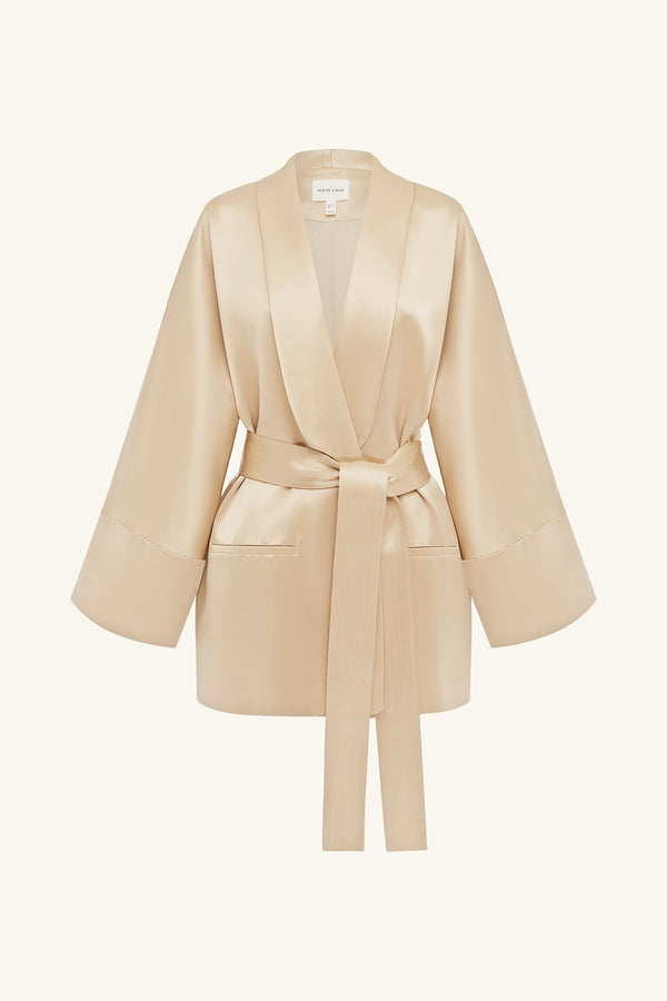 SAVANNA BELTED JACKET - CHAMPAGNE_G