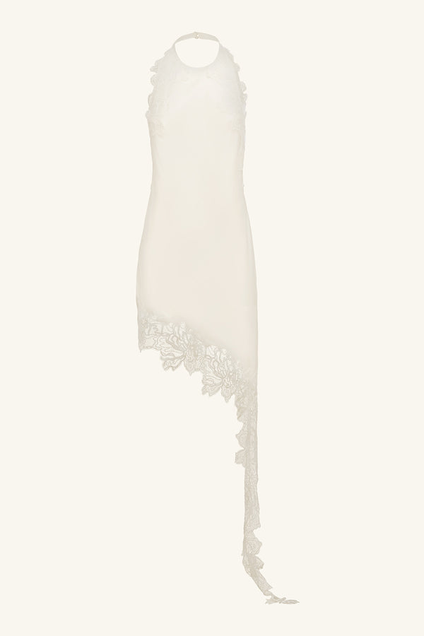 ENIKO LACE OPEN BACK MINI DRESS - IVORY_G