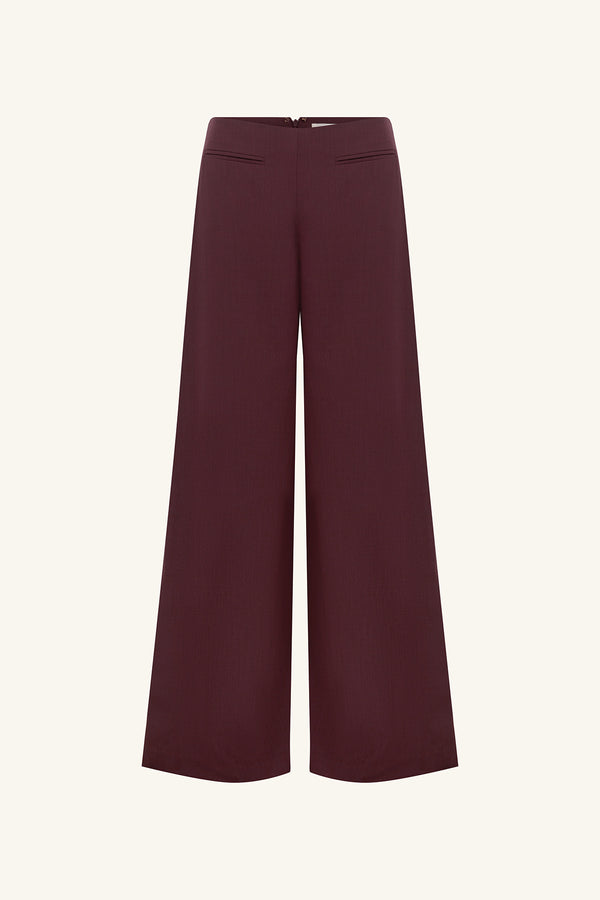 ASHER WIDE LEG PANT - BERRY_G