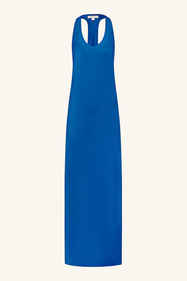 SAVANNA RACER BACK MAXI DRESS - COBALT_G