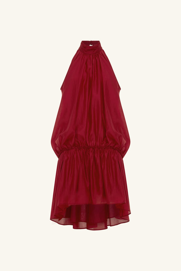 AURA BLOUSON MINI DRESS - ROUGE_G