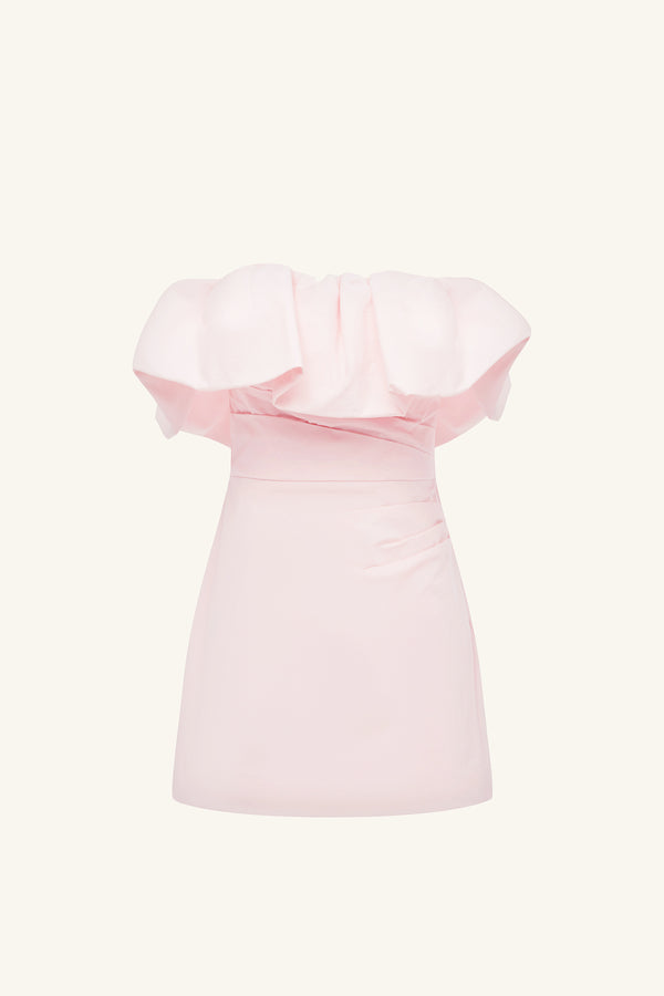 CAMPBELL STRAPLESS BUBBLE MINI DRESS - BALLERINA_G