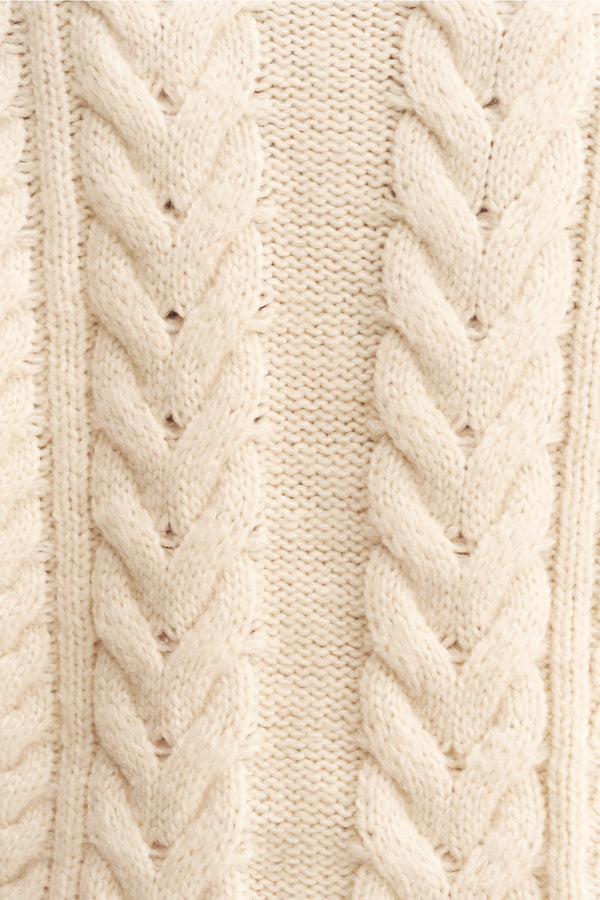 BOND MIXED CABLE SWEATER - VANILLA_SW