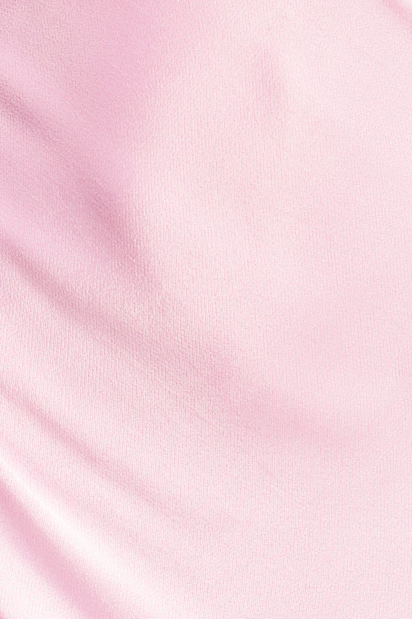 LA LUNE ASYMMETRICAL GATHERED MAXI DRESS - PEONY