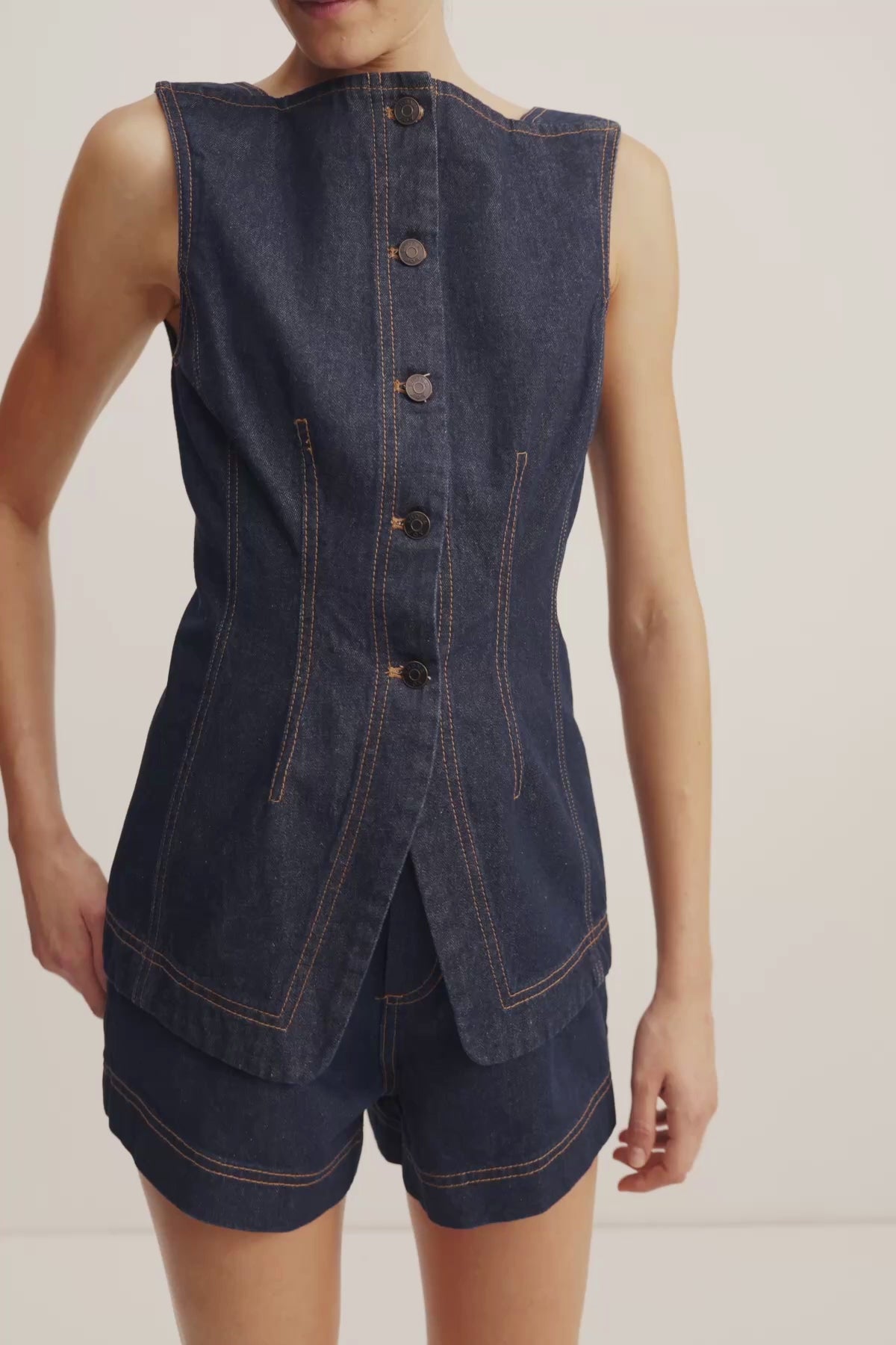 Rita Vest | Deep Indigo | Tops | Shona Joy