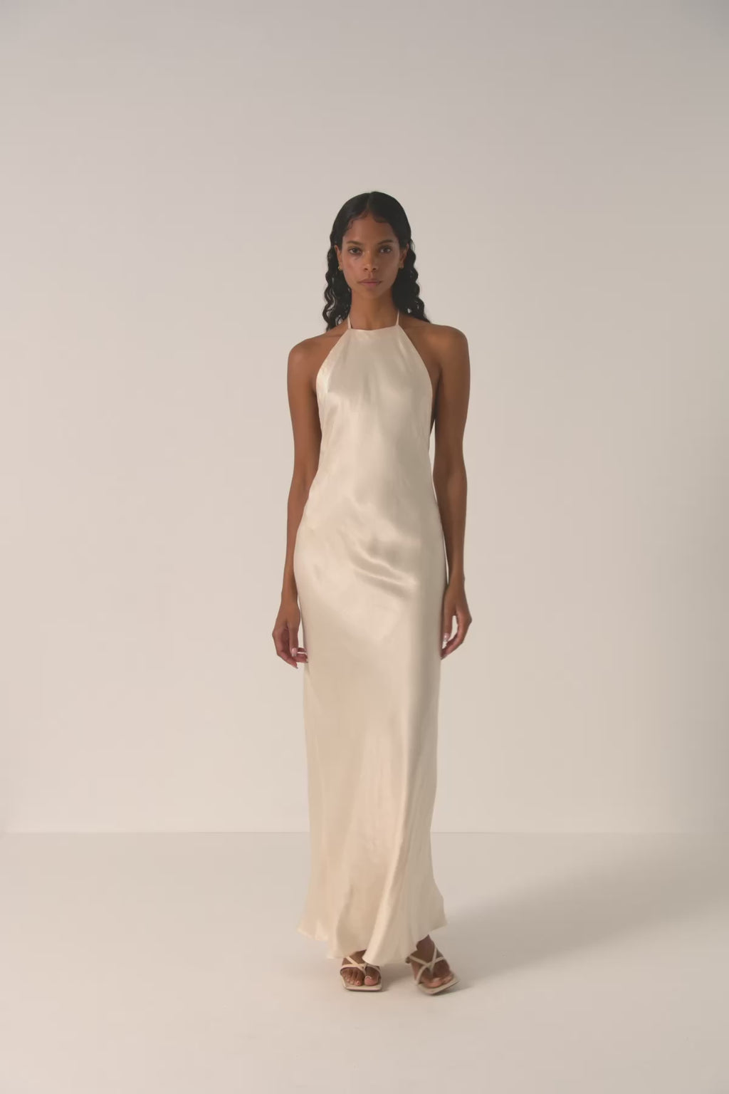 shona joy backless midi dress Shona Joy La Lune Draped Side Split Midi Dress – Bluefly main image 0
