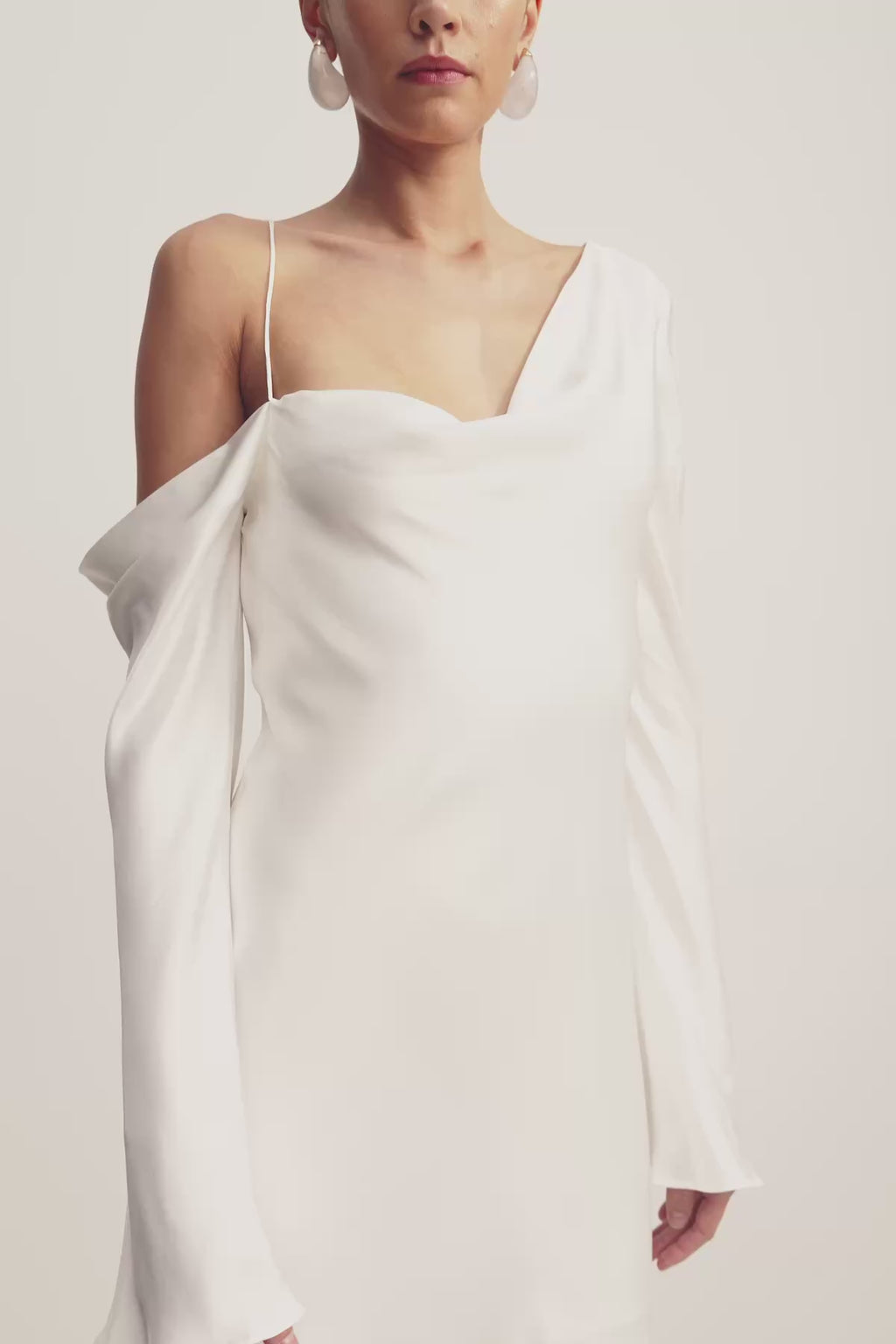 strapless open back dress Labyrinth Lace Long Sleeve Maxi Dress | Ivory | Dresses