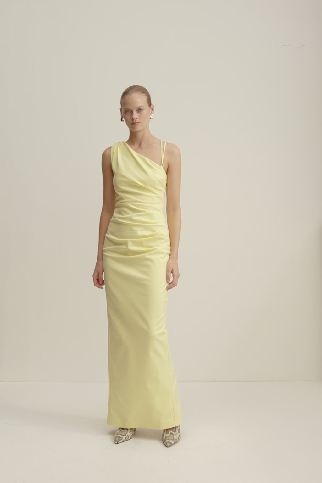 Lani Asymmetrical Gathered Maxi Dress | Lemonade | Dresses