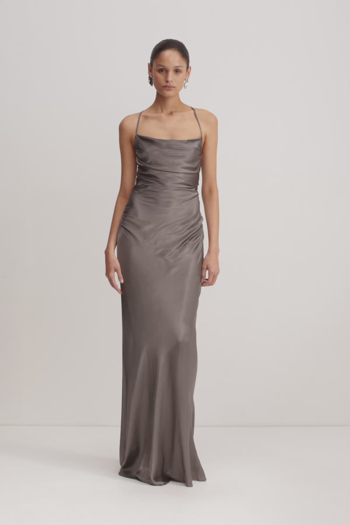 La Lune Lace Back Maxi Dress | Graphite | Dresses | Shona Joy