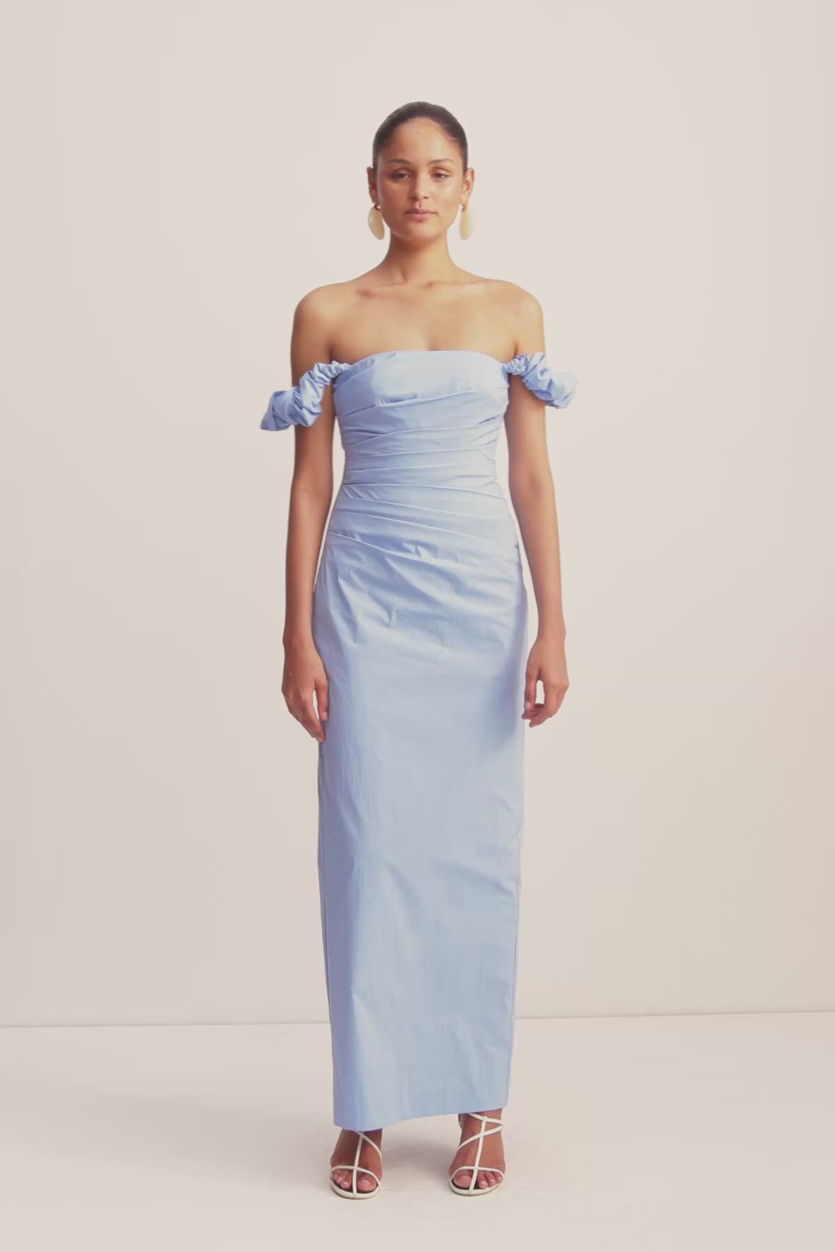 Campbell Off Shoulder Draped Maxi Dress | Azurine | Dresses