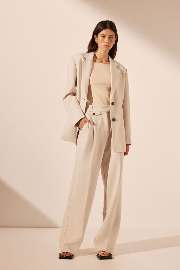 IRENA OVERSIZED TAILORED BLAZER - BONE_F