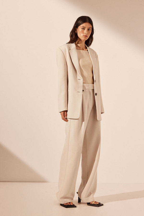 IRENA OVERSIZED TAILORED BLAZER - BONE_A