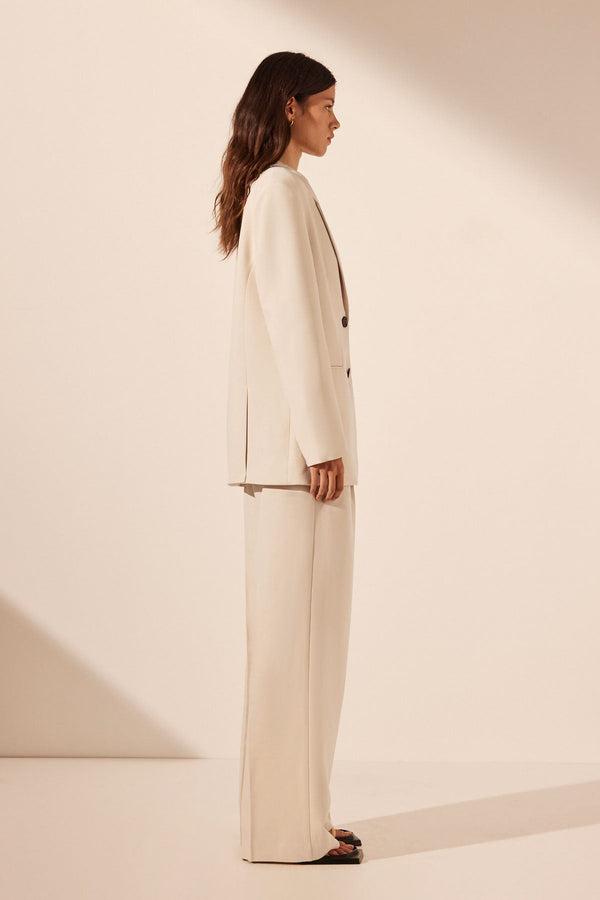 IRENA OVERSIZED TAILORED BLAZER - BONE_S