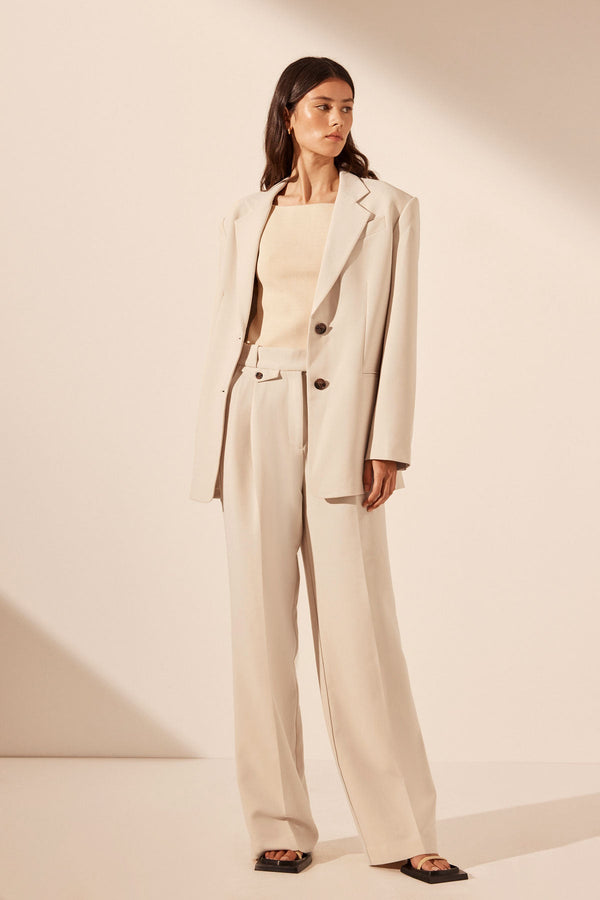 IRENA HIGH WAISTED TAILORED PANT - BONE_F1